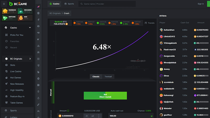 BC sport Crash Predictor